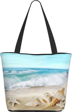 AOOEDM Beach Scenery Ladies Shopping Bag 13x11x7in.The Perfect ValentineS Day Gift.It Is The Best ValentineS Day Gift For Mom, Daughter, Wife,Etc