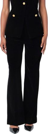 endless rose High Waist Wide Leg Velvet Pants in Black at Nordstrom, Size X-Small