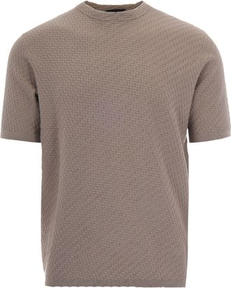 Emporio Armani Vintage Khaki Patterned Knit