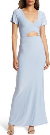 By Design Anjelina Slinky Cutout Maxi Dress in Dusty Blue at Nordstrom Rack, Size X-Small
