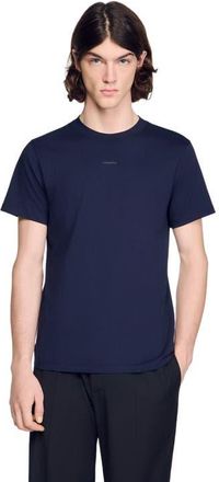 Sandro Cotton T-shirt in Navy Blue at Nordstrom, Size Xx-Large