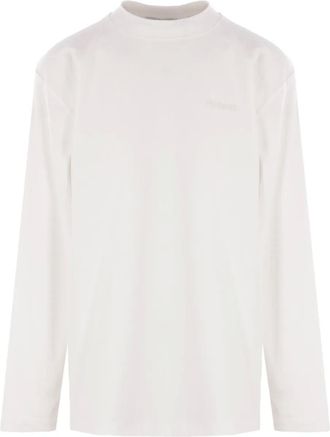 Hed Mayner T-shirt a maniche lunghe con ricamo - Bianco