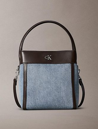 Calvin Klein Bolso Saco Con Logo Monograma De Denim