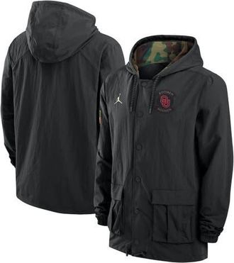 Jordan Brand Mens Jordan Brand Black Oklahoma Sooners 2025 NCAA Military Appreciation Full-Snap Jacket at Nordstrom, Size X-Large