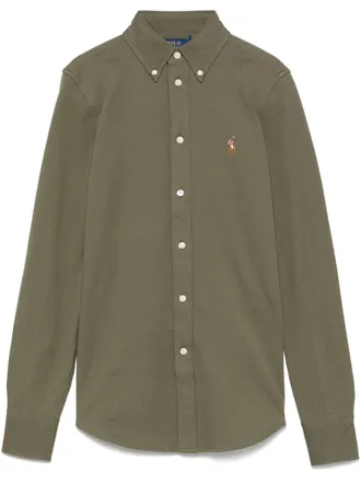 Polo Ralph Lauren long-sleeve shirt - women - Cotton - M - Green