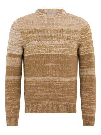 Malo striped-pattern sweater - Beige