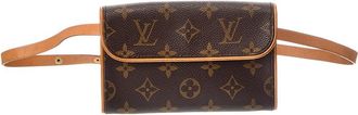 Louis Vuitton Brown Monogram Coated Canvas Pochette Florentine (Authentic Pre-Loved)