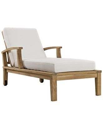 ModWay Discontinued Modway Marina Teak Outdoor Patio Single Chaise