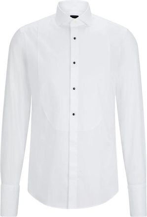 HUGO BOSS Casual Katoenen Overhemd - Heren - Zakelijke Overhemden - Wit - 2XL - Katoen - Overhemden