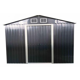 Foresta Caseta De Jard&iacute;n Met&aacute;lica 277x191 Cm - Caseta Con Una Superficie De 5,29 M&sup2; - Techo A Dos Aguas - Puerta Doble 90 Cm - Am2819.2 Foresta