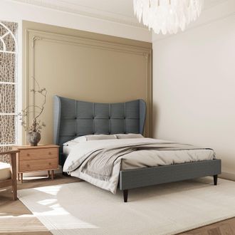 Seconique Verona 46 (Double) Bed in Grey | Size: Double
