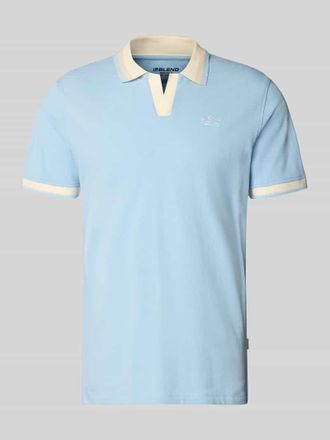 Blend Regular Fit Poloshirt mit Label-Stitching Modell EVO in Hellblau, Gr&ouml;&szlig;e 3XL