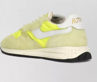 Autry leather and fabric low-top sneakers
