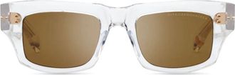 Dita Eyewear Cosmohacker Bold Rectangular Sunglasses with Transparent Frame