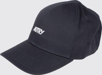 Autry Berretto beanie in lana a coste con risvolto e logo a contrasto
