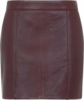 Chlo&eacute; Lamb Leather Mini Skirt