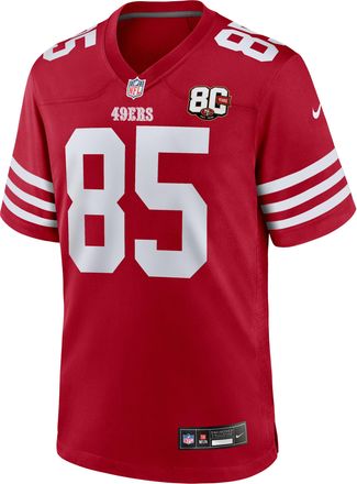 Nike George Kittle San Francisco 49ers 80th Anniversary Nike Mens NFL Game Jersey in Red | 67NMSAGH9BF-2MR