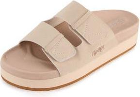 Floopi Double Strap Platform Slide Sandal in Bone at Nordstrom Rack, Size 10