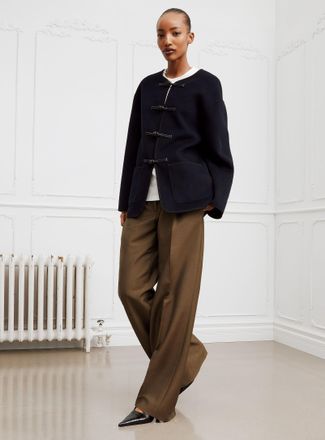 R&oacute;he Womens Virgin wool and mohair wide-leg pant