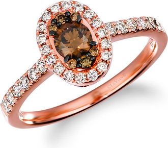 Le Vian Ladies Euphoria Chocolate Rings set in 14K Strawberry Gold