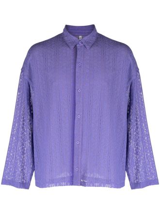 Off Duty Banners floral-lace shirt - Purple