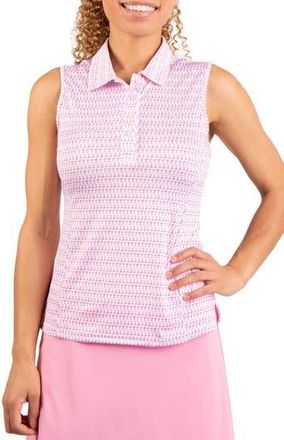 Tailorbyrd Martini Glass Print Polo Tank in Pink at Nordstrom Rack, Size X-Large