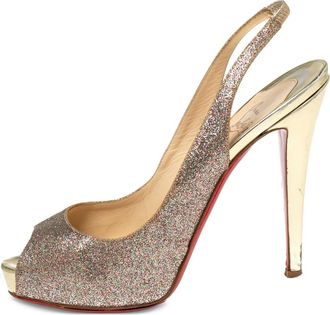 Christian Louboutin Pumps con glitter 125mm - Oro
