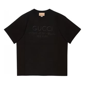 Gucci Cotton Jersey T-Shirt Black 616036XJFZA1000