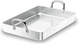 Lacor Teglia da Forno con Manici fissi, Argento, 70 x 45 x 9 cm - Lacor