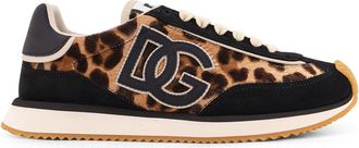 Dolce & Gabbana Suede Sneakers With Animal Print