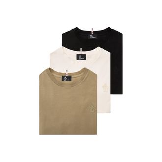 Moncler Moncler Logo Patch Cotton Blend T-shirt (three Pack), Men, Multicolor, Size: Xl