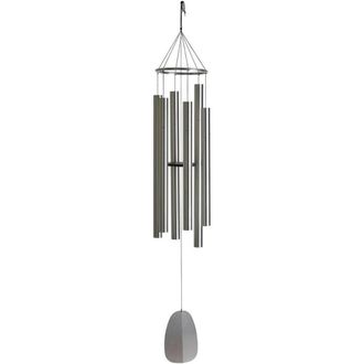 Woodstock Chimes Extra Large Outdoor 7ft Wind Chime - Silver