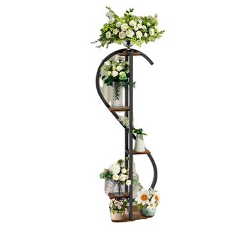 OEM Soporte Para Plantas, Dise&ntilde;o De 5 Niveles, Est&eacute;tica En Forma De S, 1 Pieza, 1 Pieza, 1 Pieza, 1 Pieza