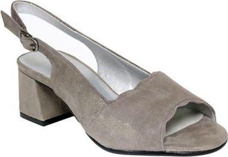 David Tate Dale Slingback Sandal in Gray Suede at Nordstrom, Size 10.5