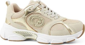 Guess Ibitha Laminated-Insert Running Shoe - Dames - Sneakers - Beige - 38 EU - Polyester - Schoenen