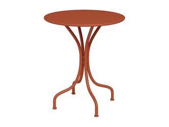 VENTE-UNIQUE.COM Mesa jard&iacute;n metal terracota