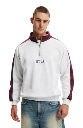 Cotton On Mens Graphic 1/4 Zip Fleece in Athletic Marle Ny La at Nordstrom, Size Xx-Large