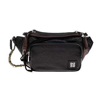 Dsquared2 Leren Tas met Logo - Heren - Heuptassen - Zwart - ONE Size - Katoen - Tassen