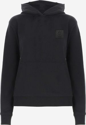 Just Cavalli katoenen sweatshirt met capuchon en logo