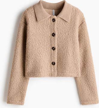 H&M Cardigan aus Teddyfleece - Brown