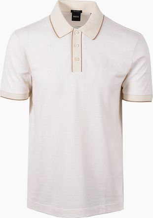HUGO BOSS Mens BOSS BLACK PARLAY 81 POLO SHIRT WHITE - Size: 40