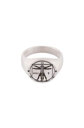 Serge DeNimes Vitruvian Signet Ring in Silver at Nordstrom, Size 10.5