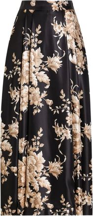 Dolce & Gabbana Gonna midi plissettata a fiori - Nero