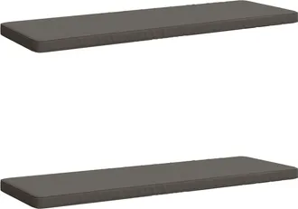 vidaXL Cojines Para Banco De 2 Piezas Vught 2 Uds. 100% Poli&eacute;ster Gris Vidaxl