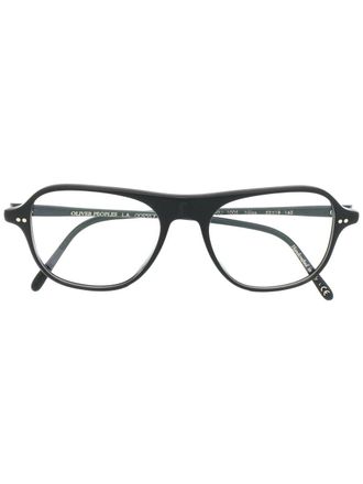 Oliver Peoples Nilos square-frame glasses - unisex - Acetate - 53 - Black