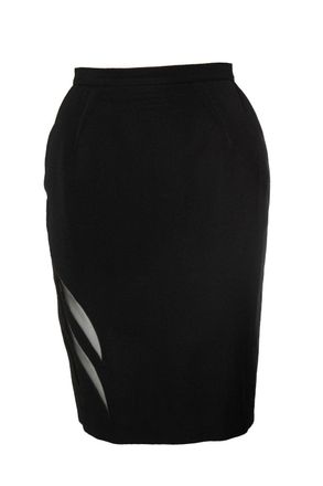 Thierry Mugler mini skirt with sheer details