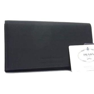 Prada Black Tessuto Long Wallet (Bi-Fold) (Pre-Owned)