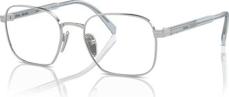 Prada 53mm Rectangle optical glasses in Silver at Nordstrom