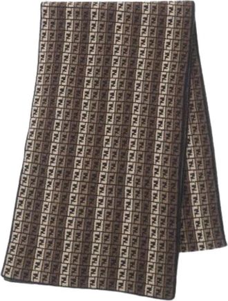 Fendi Pre-owned Stola - unisex - Vintage Accessoires - Bruin - ONE Size - Wol - Vintage