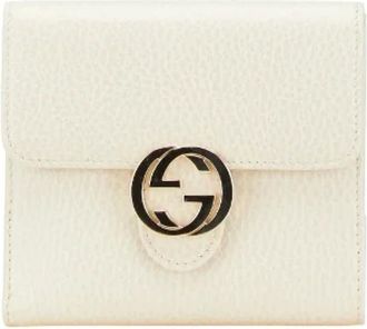 Gucci Pre-owned Wallets, female, Beige, Size: ONE SIZE Pre-owned Leather wallets